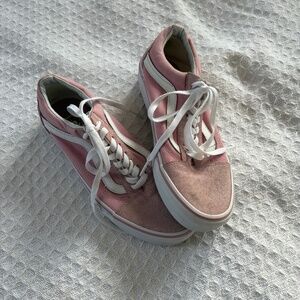 Light Pink Suede Vans size 8.5